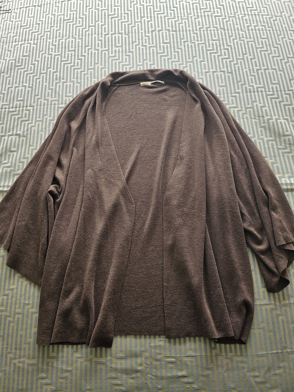 Max Studio Brown Ribbed Knit Cardigan